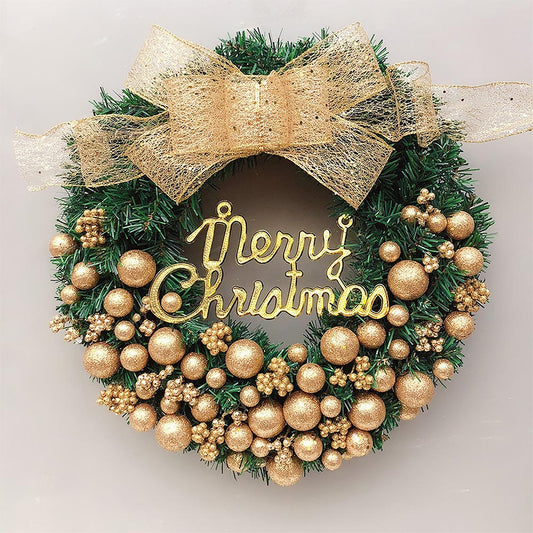 15in Lighted Christmas Wreath Door Decorations | ZAKAPOP