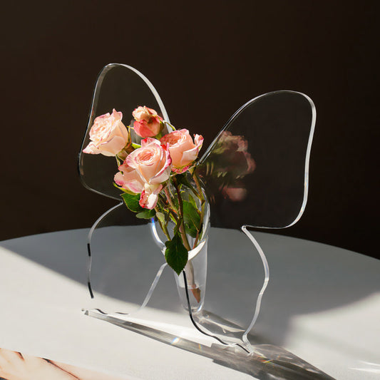 Butterfly-Shaped Acrylic Vase