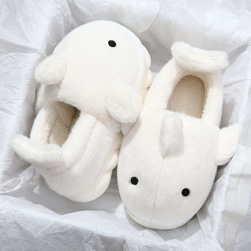 Cartoon Whale Full Heel Winter Slides(Adults) | ZAKAPOP