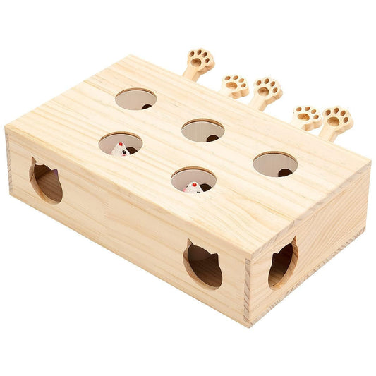 Cat Wooden Whack A Mole Mouse Game Puzzle Toy | ZAKAPOP