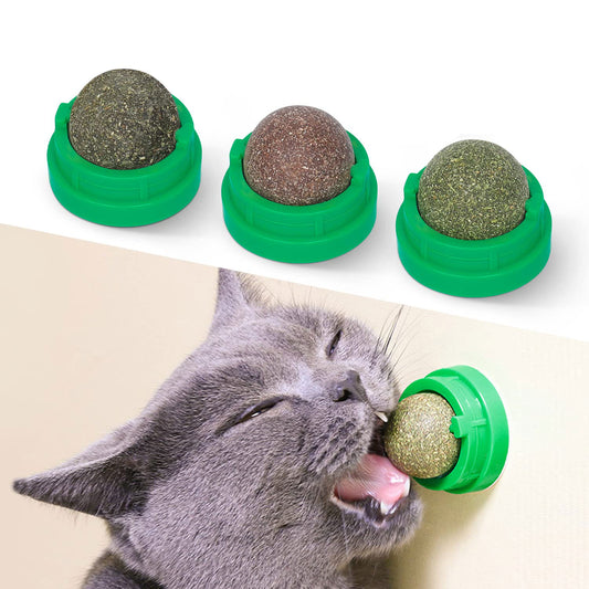 Catnip Toys Balls for Cats Lick 4 Pcs | ZAKAPOP