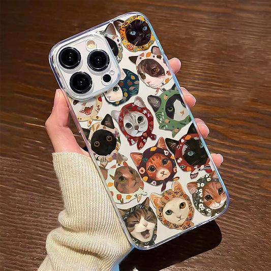 Colorful Cat Design Clear iPhone Case | ZAKAPOP