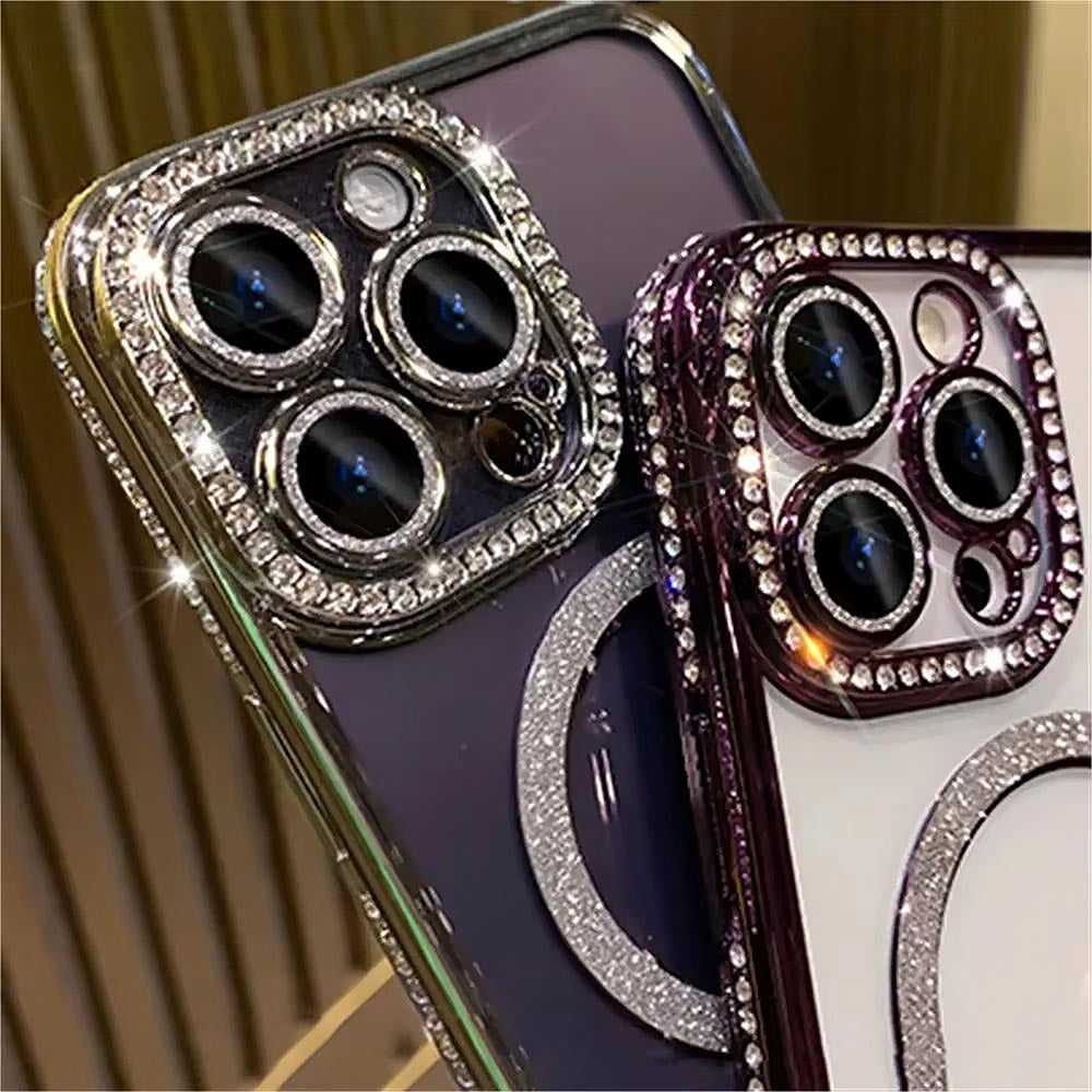 Glitter Diamond Magnetic Wireless Charge Case for iPhone | ZAKAPOP