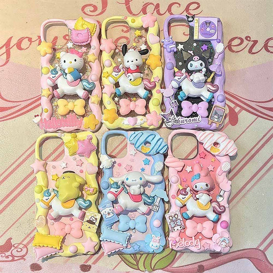 Handcrafted Carousel Amusement Park Cream Gel Phone Case | ZAKAPOP