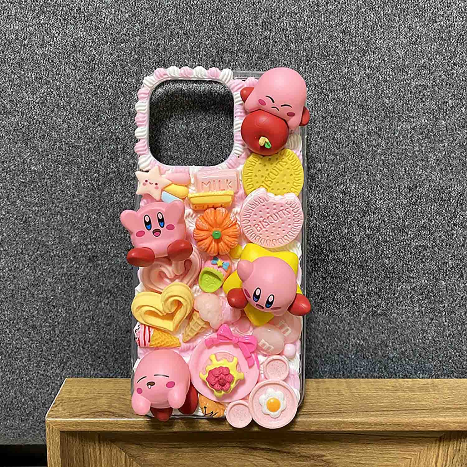 Handmade Cute Kirby Doll Cream Phone Case (Customizable) | ZAKAPOP | iPhone Case | Handmade Cartoon Dessert Phone Case | Gift for Girlfriend Handmade Cute Kirby Doll Cream Phone Case (Customizable) | ZAKAPOP | iPhone Case | Handmade Cartoon Dessert Phone Case | Gift for Girlfriend