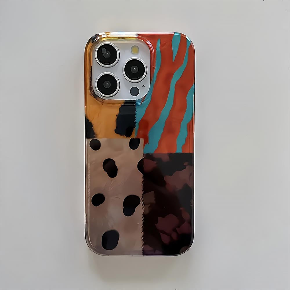 Leopard Four-Color Pattern iPhone Case | ZAKAPOP