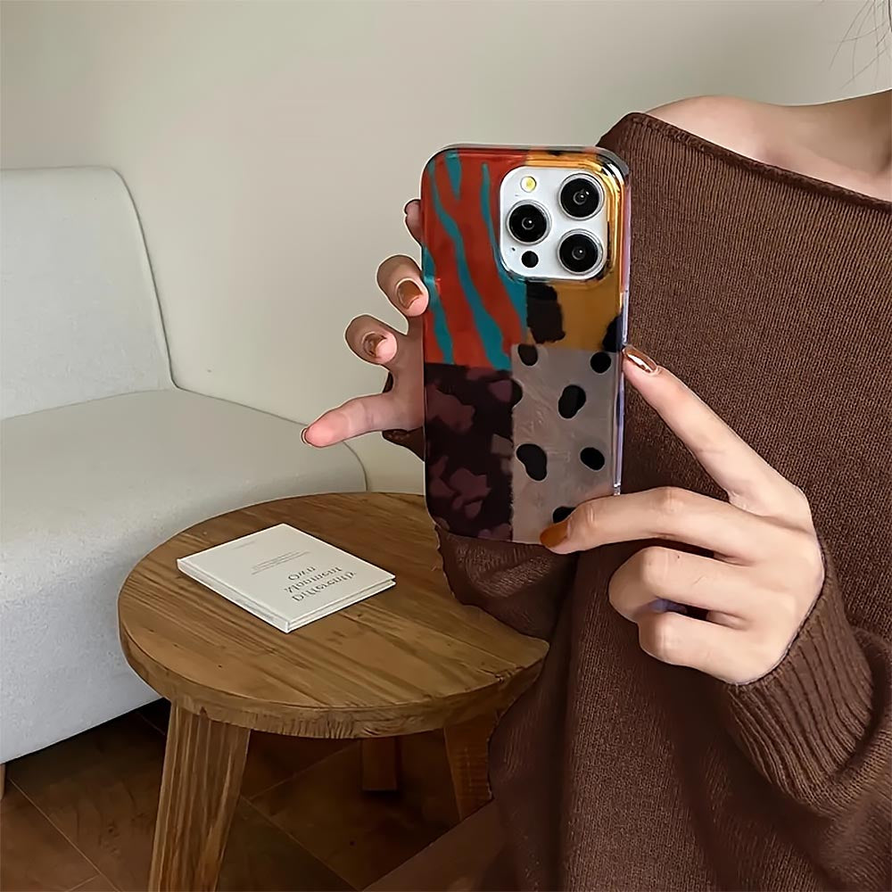 Leopard Four-Color Pattern iPhone Case | ZAKAPOP