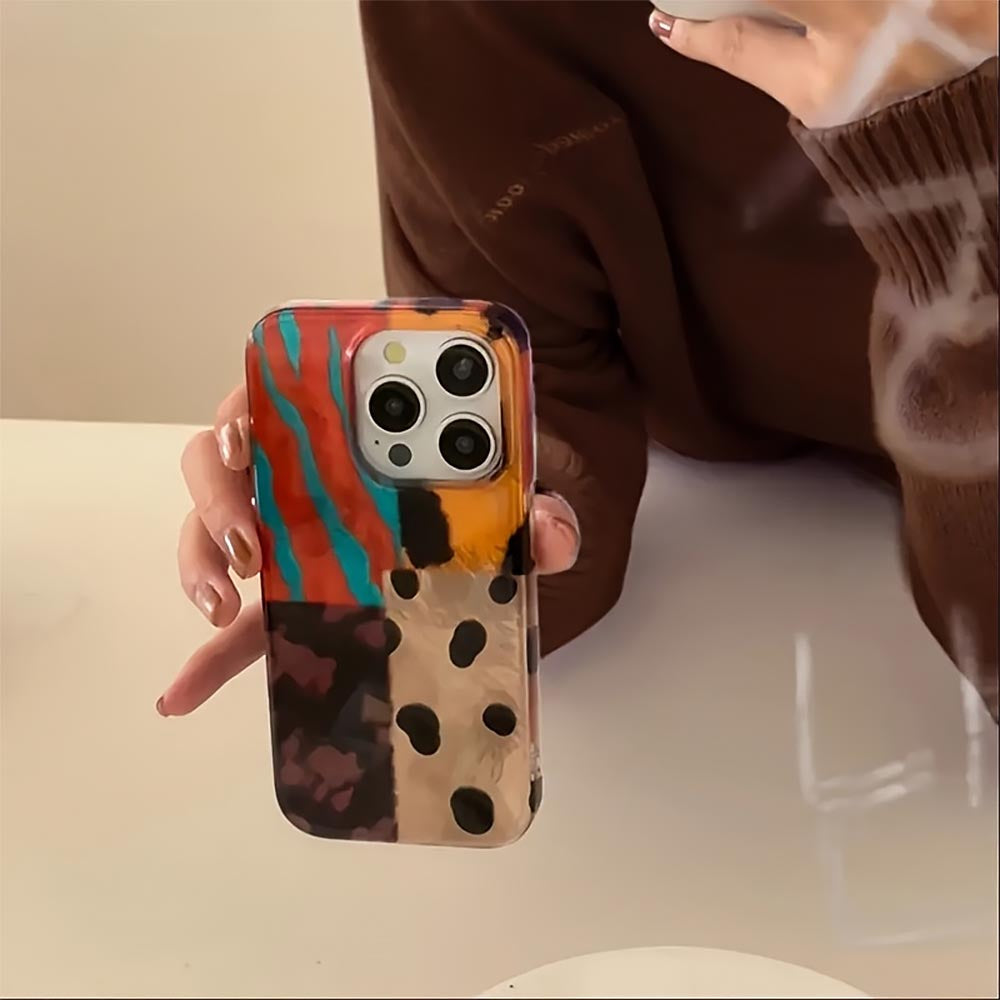 Leopard Four-Color Pattern iPhone Case | ZAKAPOP