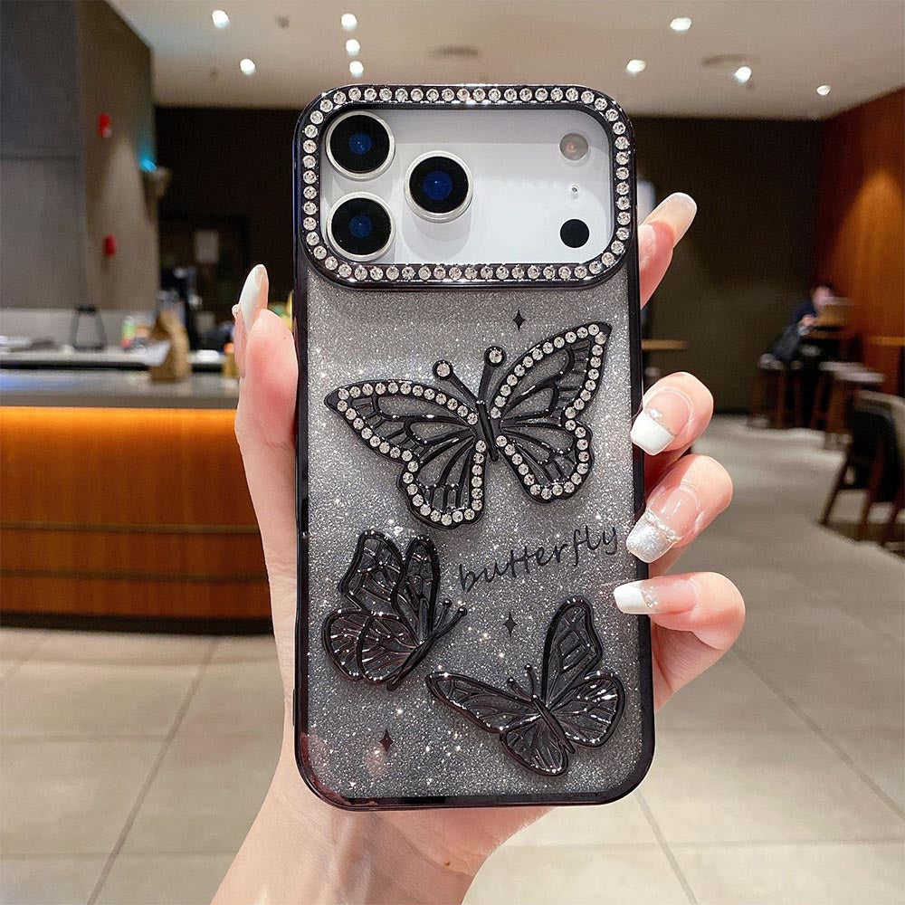 Luxury 3D Glitter Zircon Butterfly Phone Case | ZAKAPOP