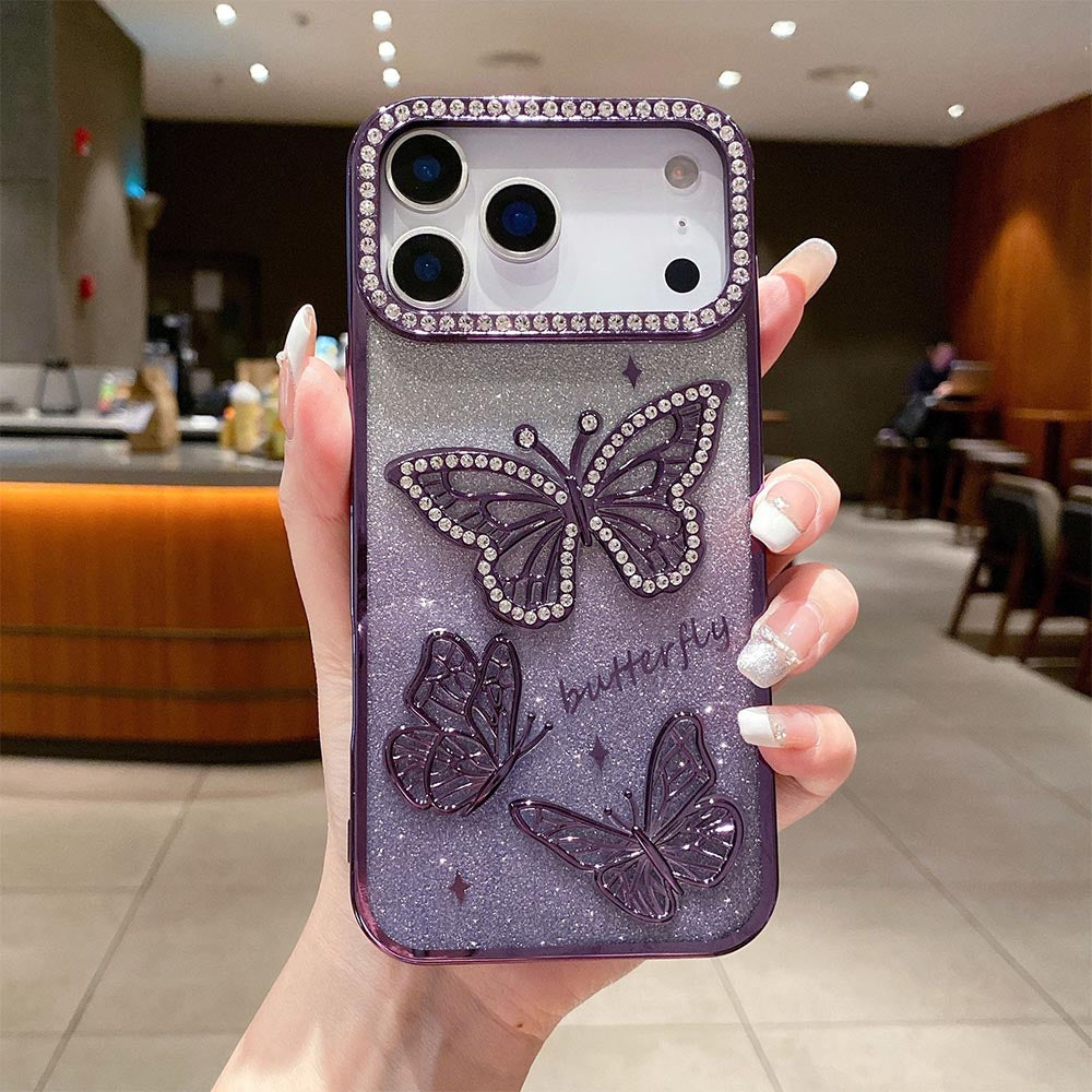 Luxury 3D Glitter Zircon Butterfly Phone Case | ZAKAPOP