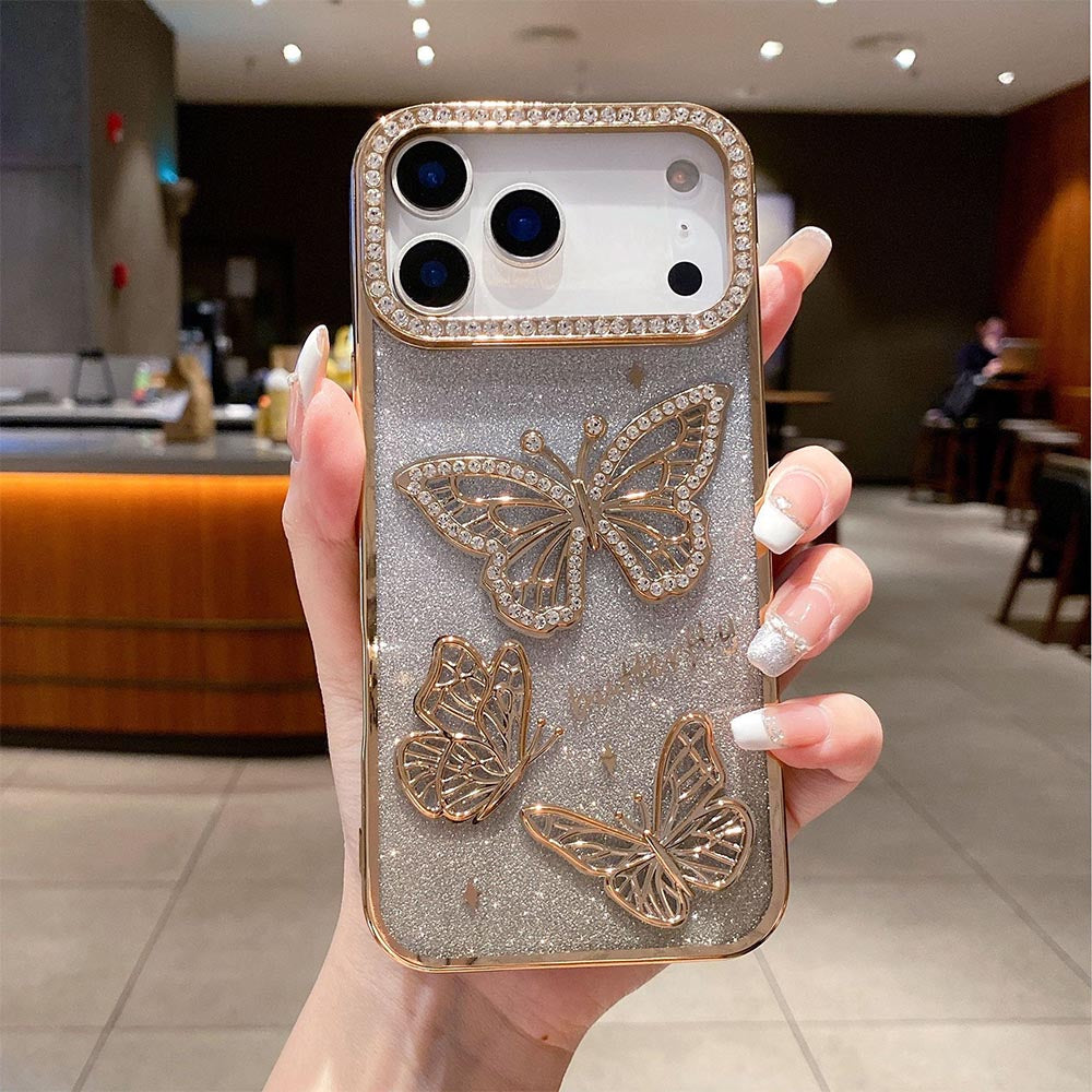 Luxury 3D Glitter Zircon Butterfly Phone Case | ZAKAPOP