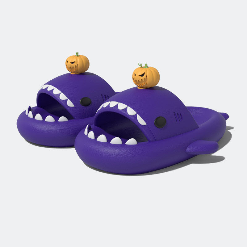 Original Limited Halloween Pumpkin Shark Slippers(Adults) | ZAKAPOP