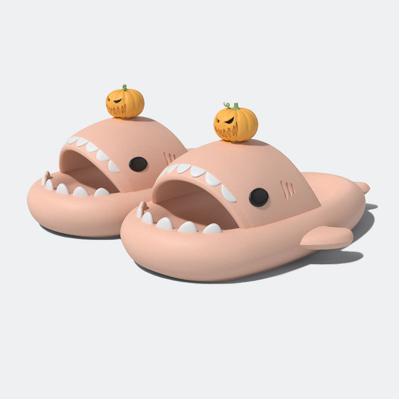 Original Limited Halloween Pumpkin Shark Slippers(Adults) | ZAKAPOP