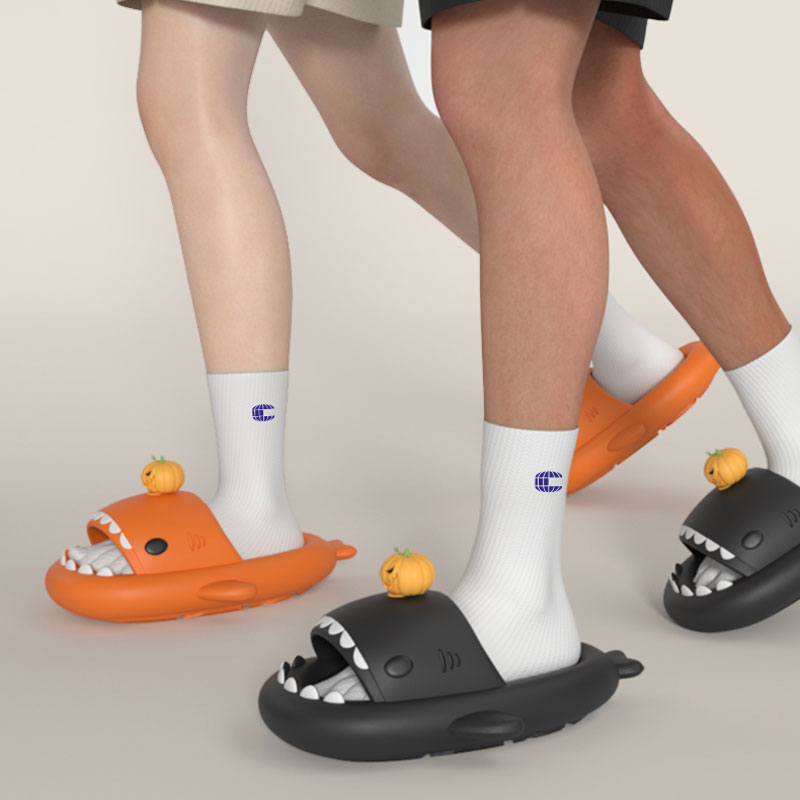 Original Limited Halloween Pumpkin Shark Slippers(Adults) | ZAKAPOP