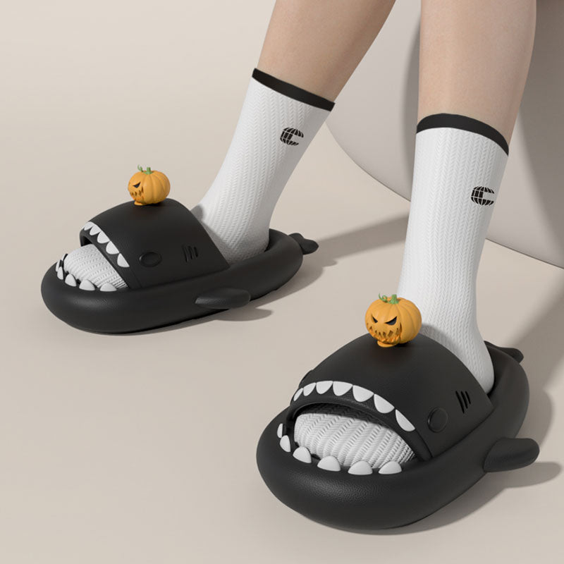 Original Limited Halloween Pumpkin Shark Slippers(Adults) | ZAKAPOP