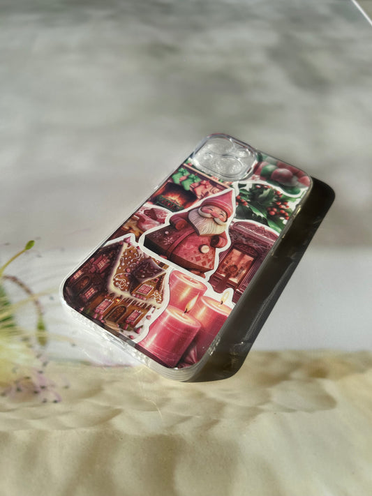 Pink Christmas Decor Sticker DIY Phone Case | ZAKAPOP