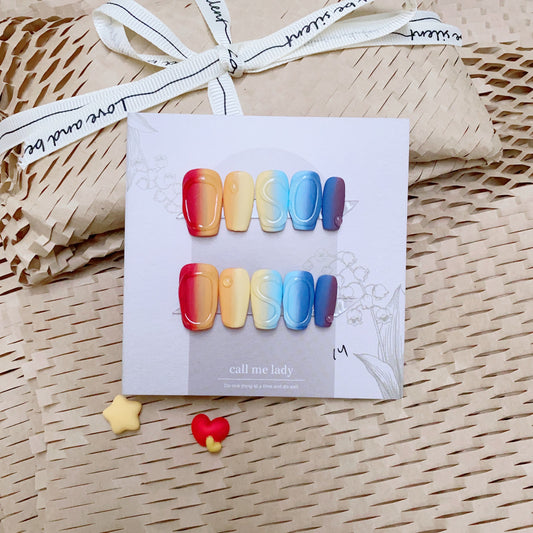 Sun-Kissed Hawaiian Press-on Nail Art | ZAKAPOP