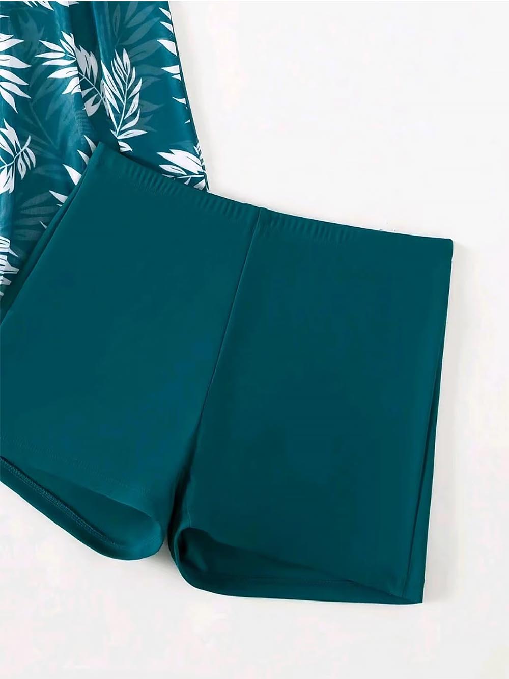 Tropical Print Ruched Bikini Swimsuit | ZAKAPOP