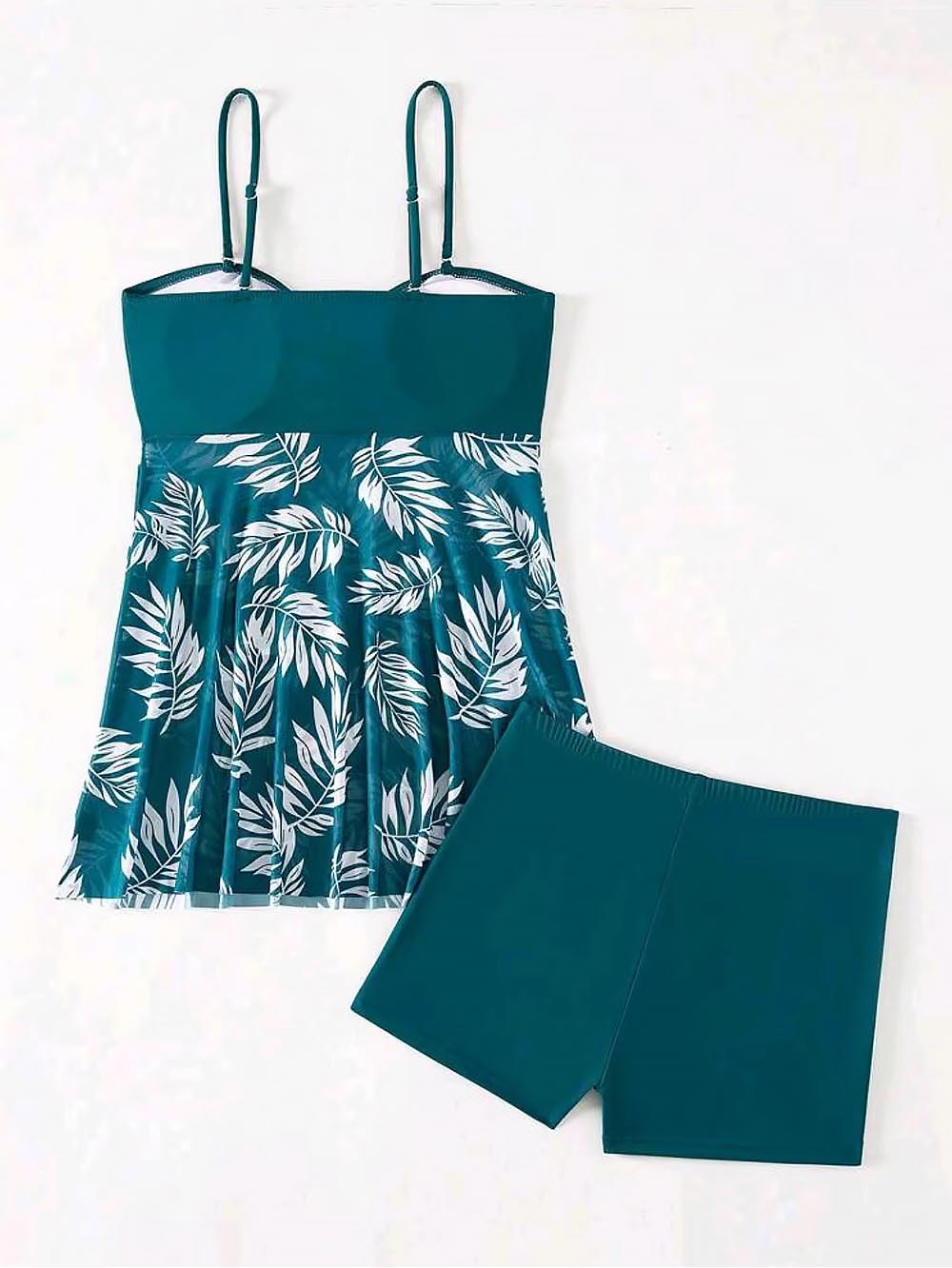 Tropical Print Ruched Bikini Swimsuit | ZAKAPOP