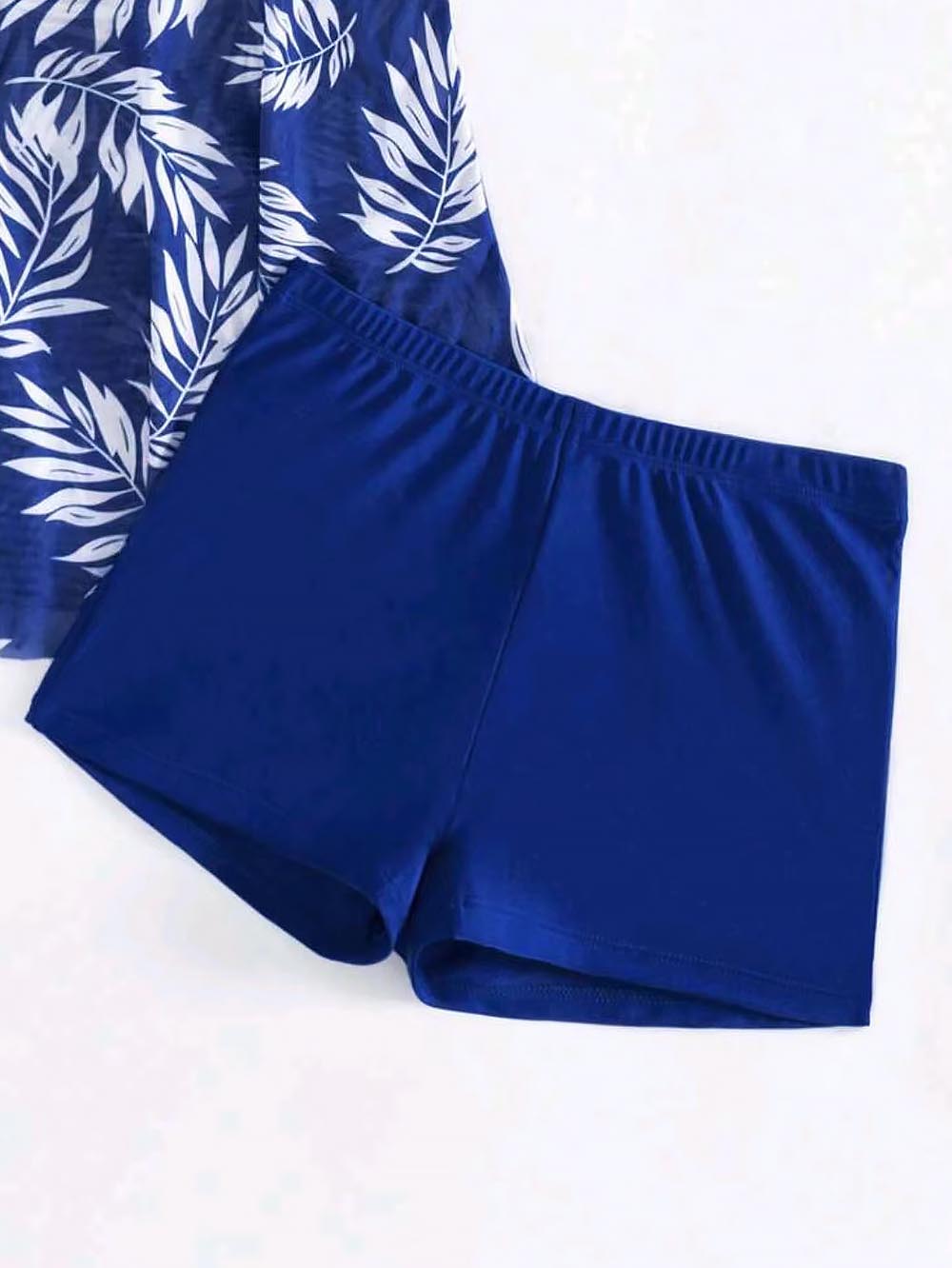 Tropical Print Ruched Bikini Swimsuit | ZAKAPOP