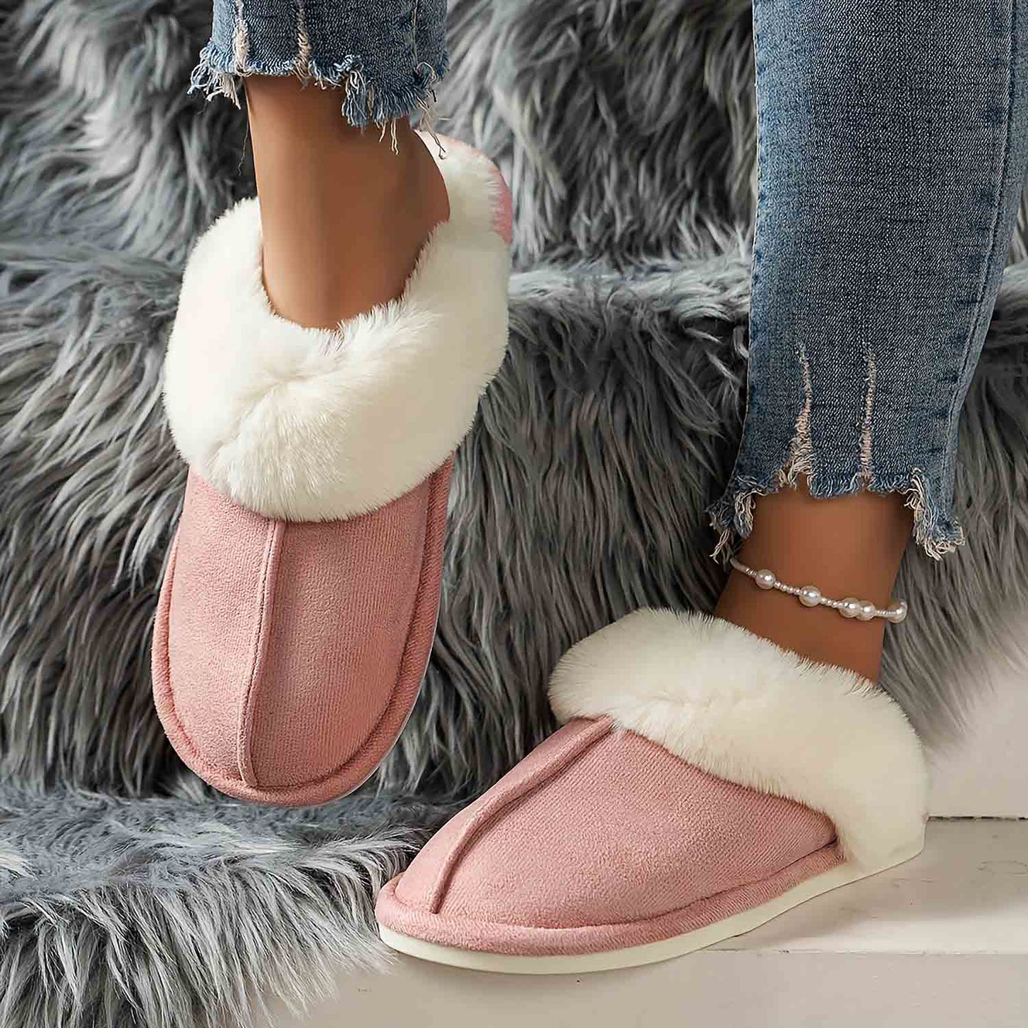 Unisex Indoor Warm Plush Winter Home Slippers | ZAKAPOP