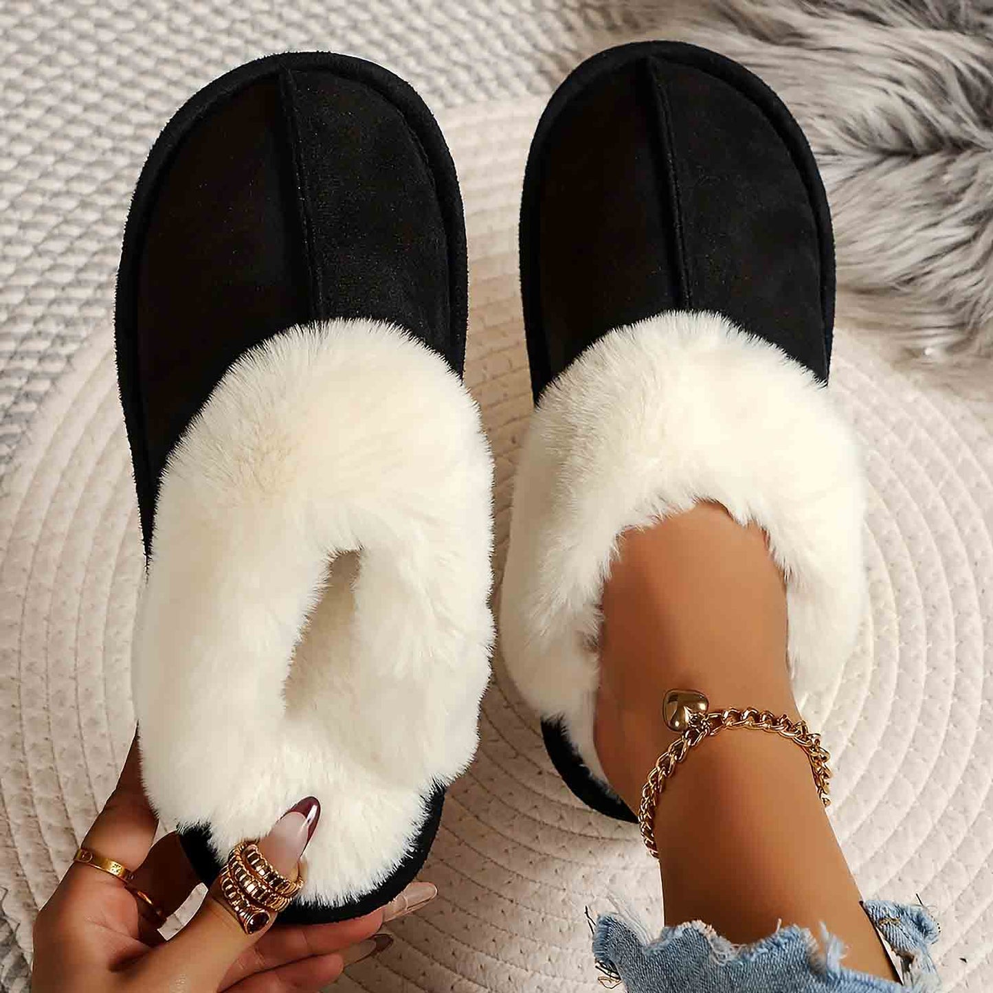 Unisex Indoor Warm Plush Winter Home Slippers | ZAKAPOP