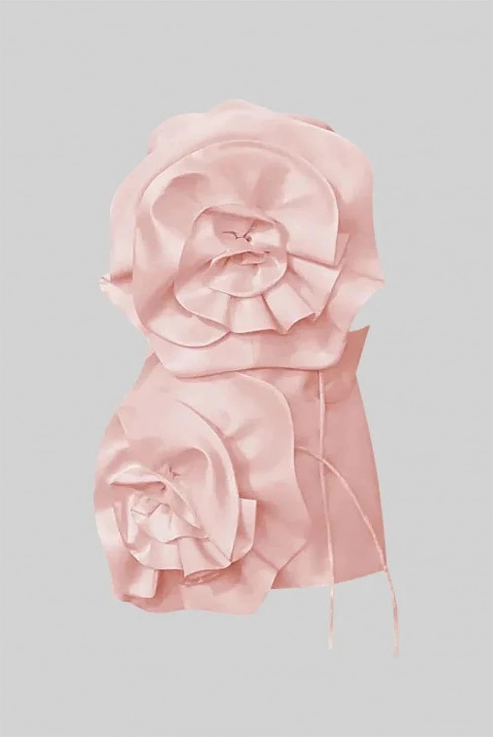 Sexy Floral Embellished Strapless Off-Shoulder Mini Dress | ZAKAPOP