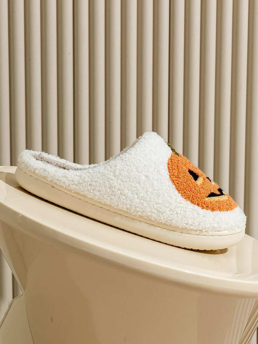 Women's Smile Pumpkin Halloween Slippers | ZAKAPOP