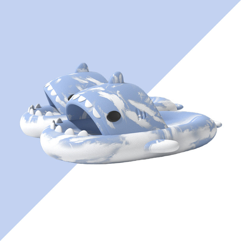Original Two-color Oil Paint Pattern Shark Slippers(Adults) | ZAKAPOP