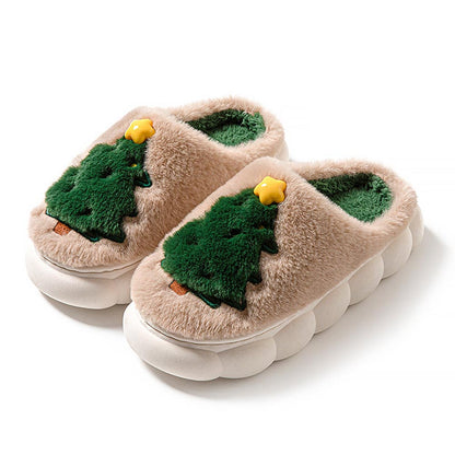 Christmas Tree Winter Non-Slip Indoor Slippers | ZAKAPOP