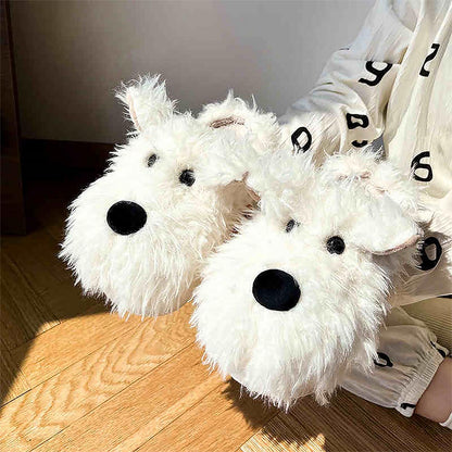 Funny Dog Closed Toe Winter Slippers | ZAKAPOP