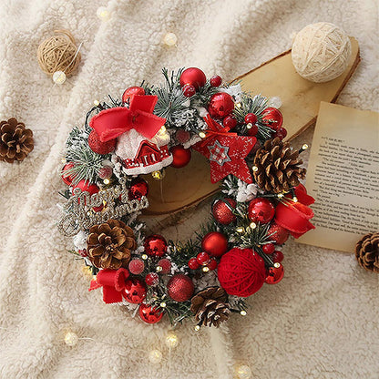 15in Lighted Christmas Wreath Door Decorations | ZAKAPOP