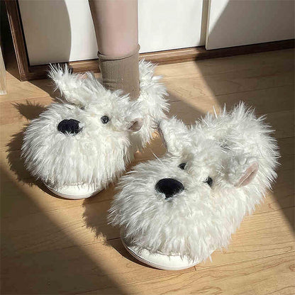 Funny Dog Closed Toe Winter Slippers | ZAKAPOP
