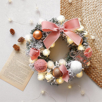 15in Lighted Christmas Wreath Door Decorations | ZAKAPOP