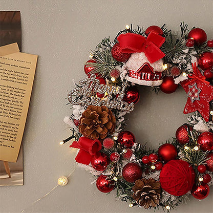 15in Lighted Christmas Wreath Door Decorations | ZAKAPOP