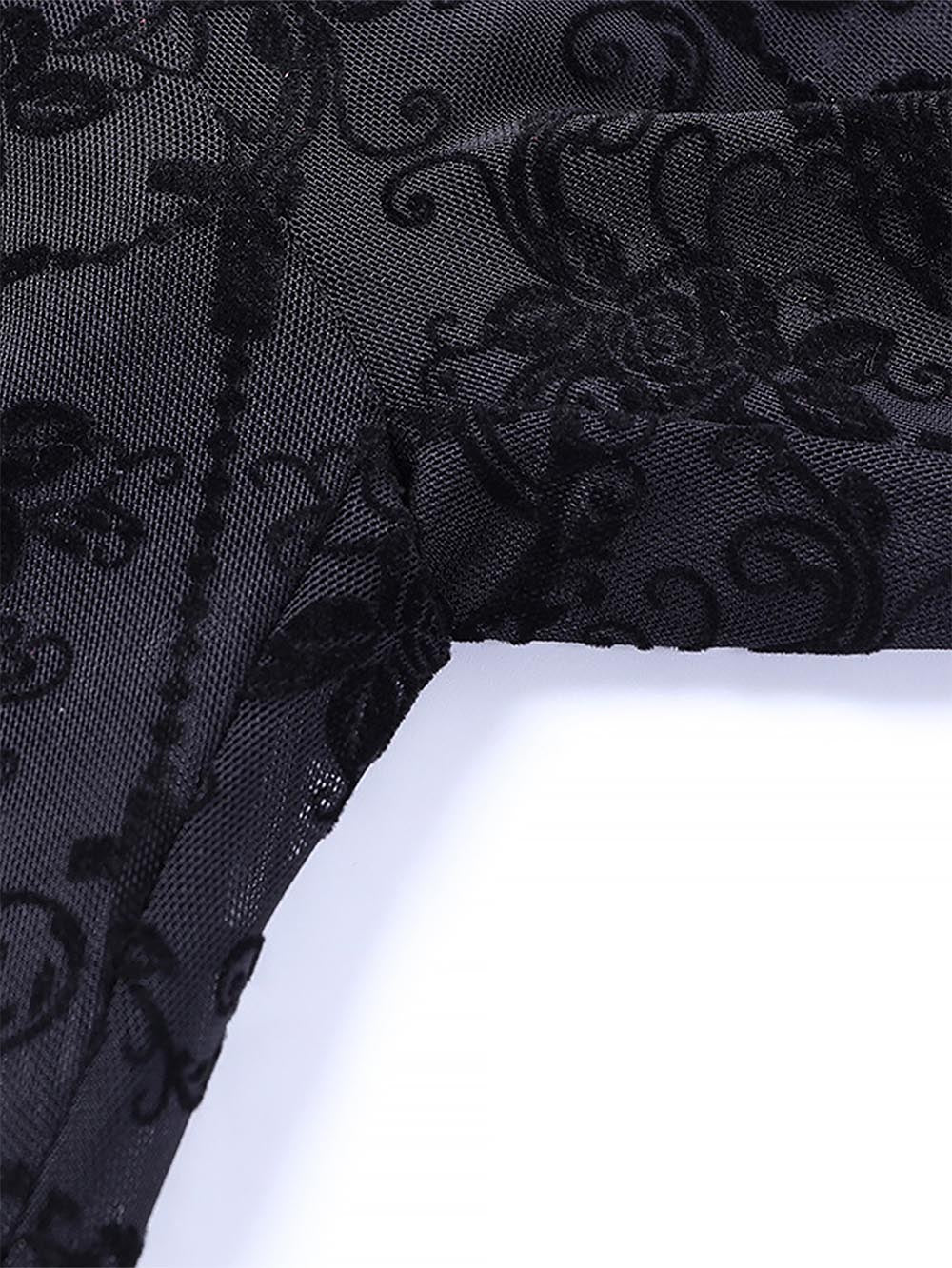 Dark Sexy Slim Fit High-Waisted Lace Flared Pants | ZAKAPOP