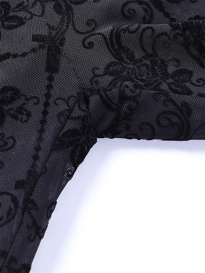 Dark Sexy Slim Fit High-Waisted Lace Flared Pants | ZAKAPOP