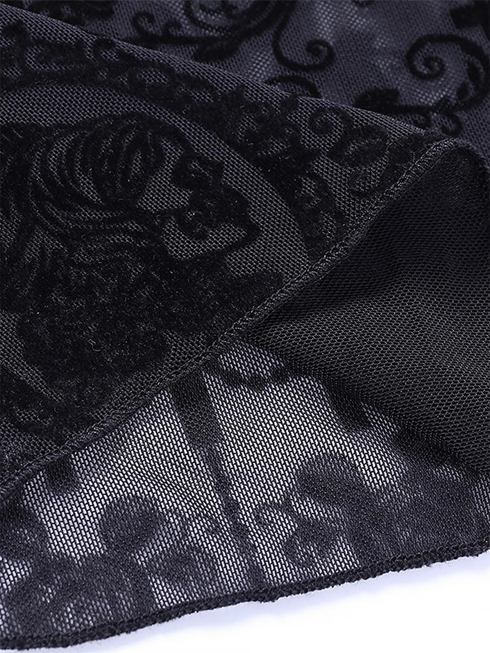 Dark Sexy Slim Fit High-Waisted Lace Flared Pants | ZAKAPOP
