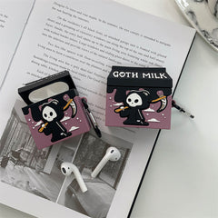 3D Cartoon Goth Milk Silicone Earphone Cover | ZAKAPOP