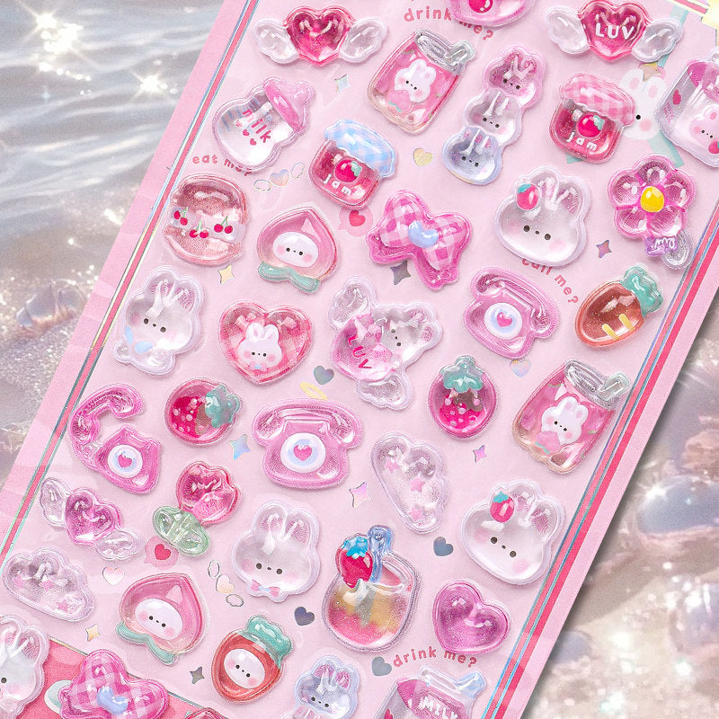 3D Crystal Gemstone Relief Stickers – Self-Adhesive DIY Phone Case Decorations | ZAKAPOP