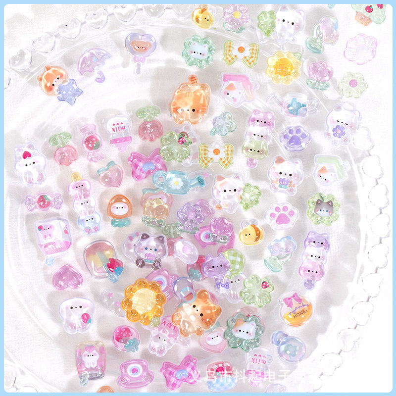3D Crystal Gemstone Relief Stickers – Self-Adhesive DIY Phone Case Decorations | ZAKAPOP