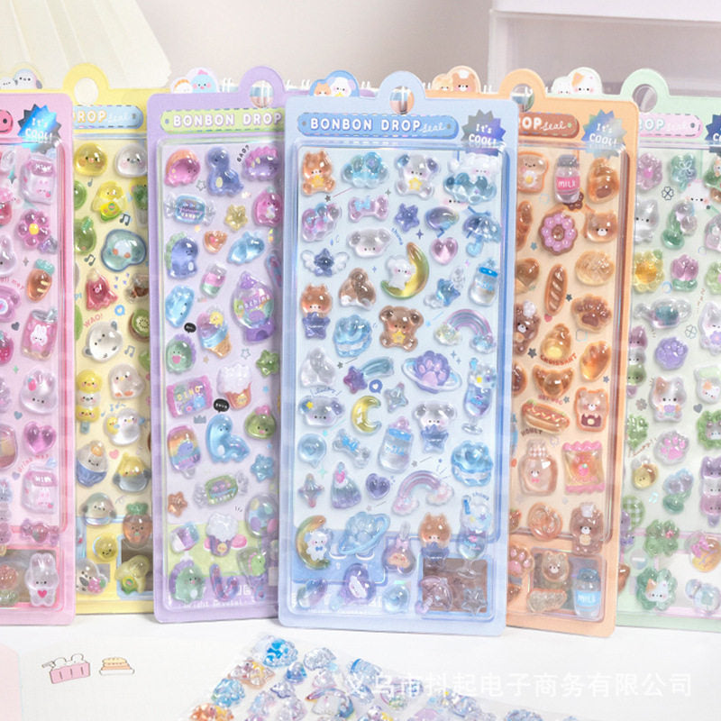 3D Crystal Gemstone Relief Stickers – Self-Adhesive DIY Phone Case Decorations | ZAKAPOP