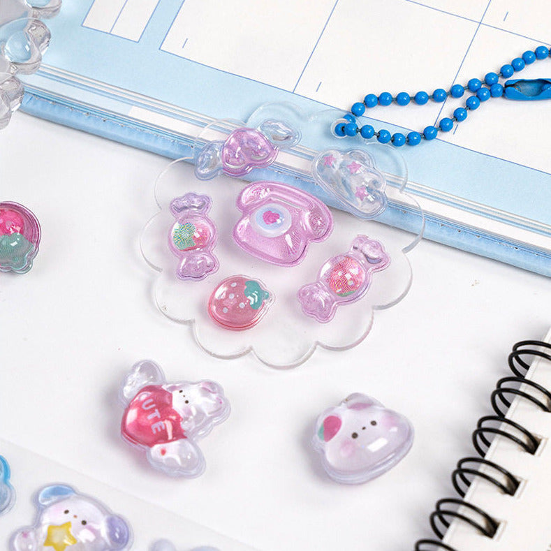 3D Crystal Gemstone Relief Stickers – Self-Adhesive DIY Phone Case Decorations | ZAKAPOP