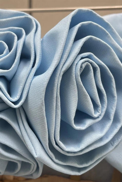 3D Floral Embellished Sexy Strapless Backless Mini Dress - Blue | ZAKAPOP