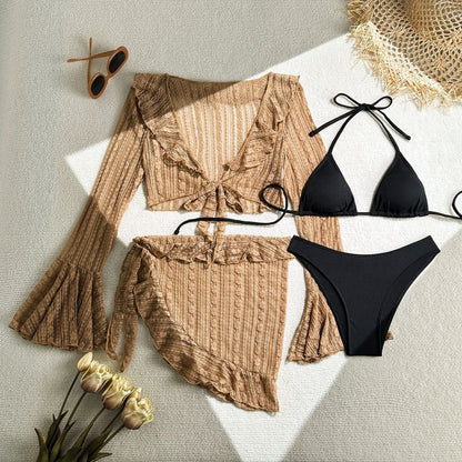 4-Piece Sexy Lace Mesh Bikini Set | ZAKAPOP