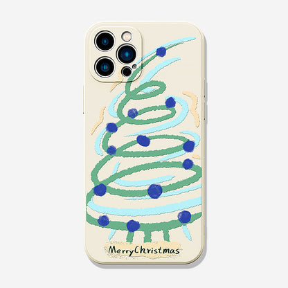 Abstract Christmas Tree iPhone Protective Case | ZAKAPOP