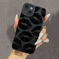 Black Kiss Printed Phone Case for iPhone | ZAKAPOP
