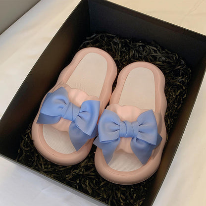 Bow Decor Super Soft Single Band Slippers | ZAKAPOP