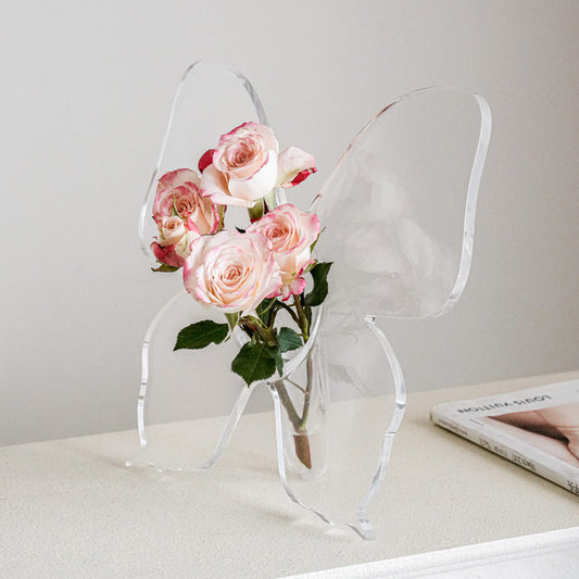 Butterfly-Shaped Acrylic Vase