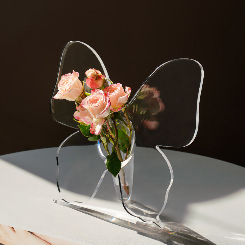 Butterfly-Shaped Acrylic Vase